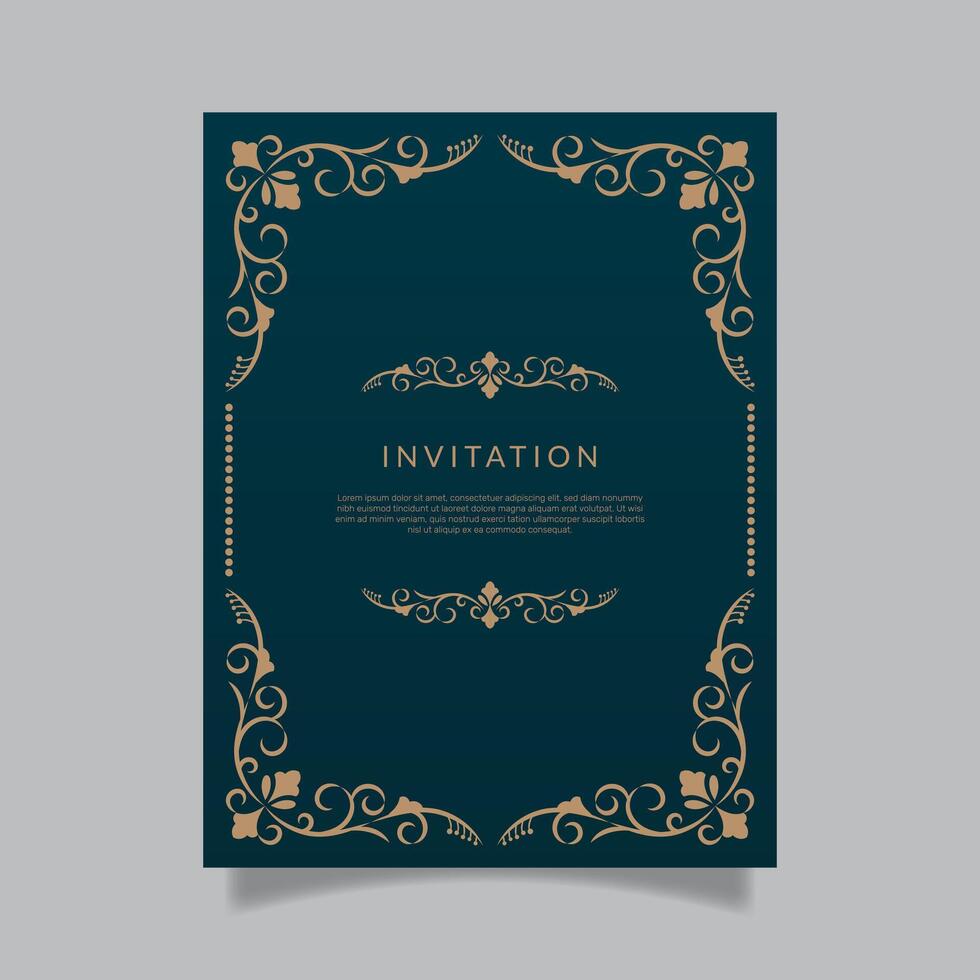 Vector invitation, card with ethnic elements.