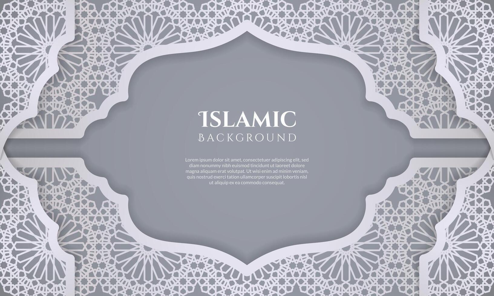 Arabic islamic elegant with arabic pattern and decorative arch frame. - Vector. vector