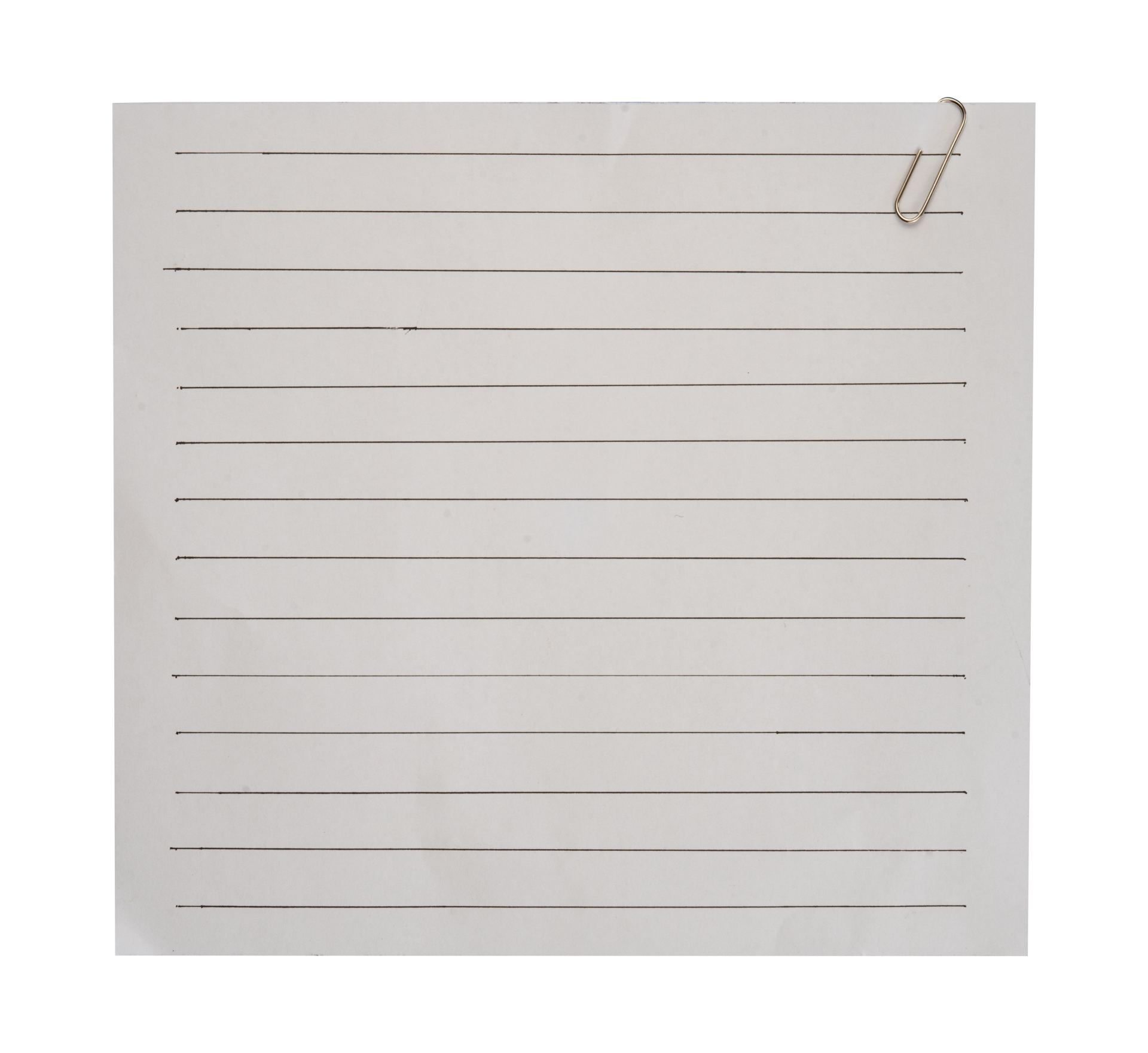blank sheet of paper with clip isolated 37133212 PNG
