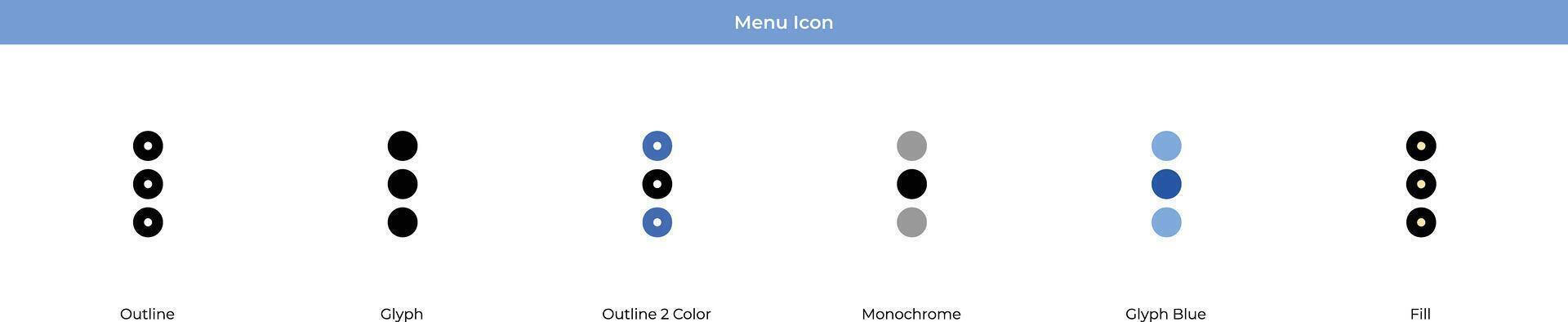 Menu Icon Set vector
