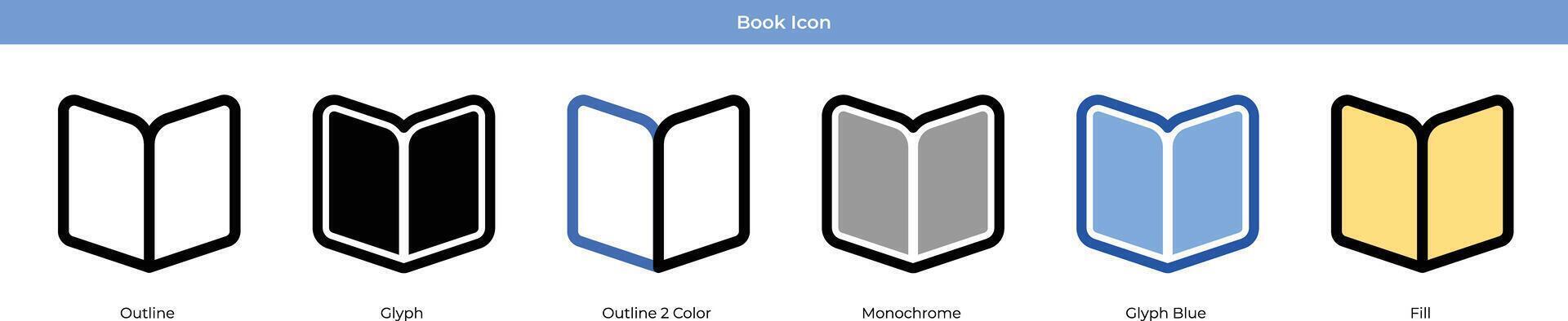Book Icon Set vector