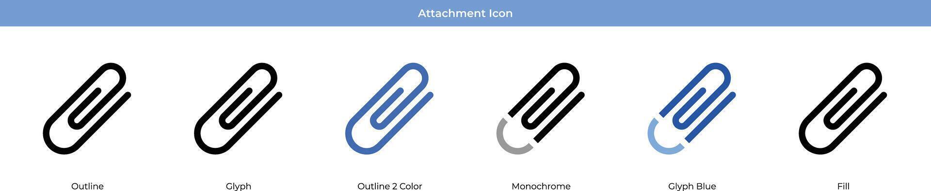 Attachment Icon Set vector