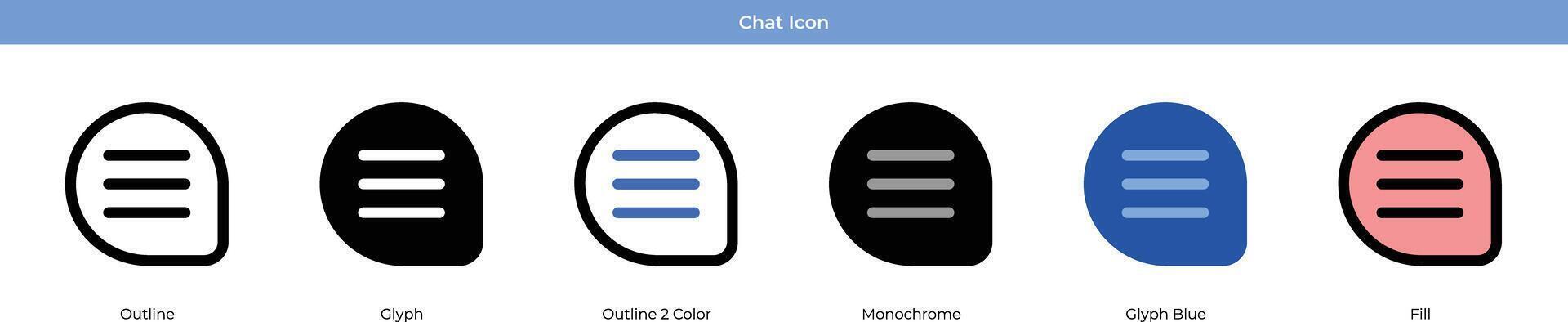 Chat Icon Set vector