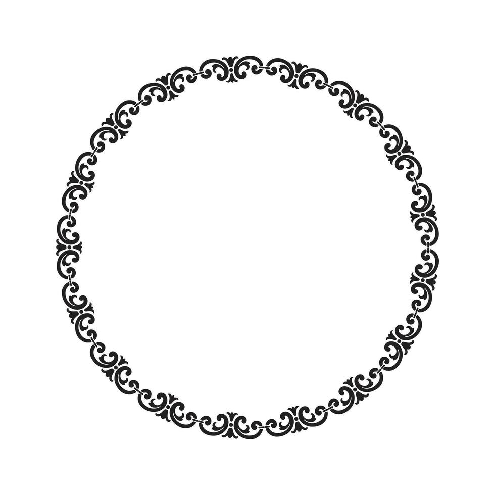 Vector ornamental frame on white background