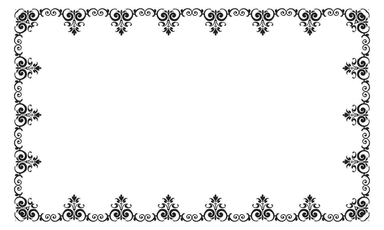 Vector elegant ornamental frame on white background