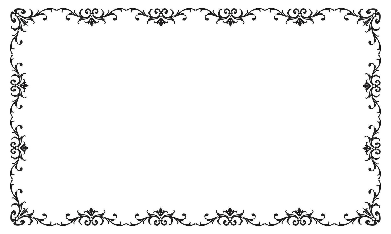 Vector elegant ornamental frame on white background