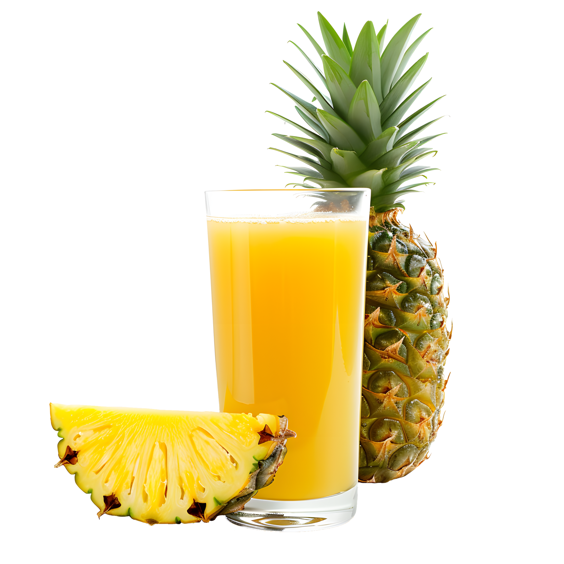 AI generated Pineapple juice and slices of pineapple PNG 37133422 PNG