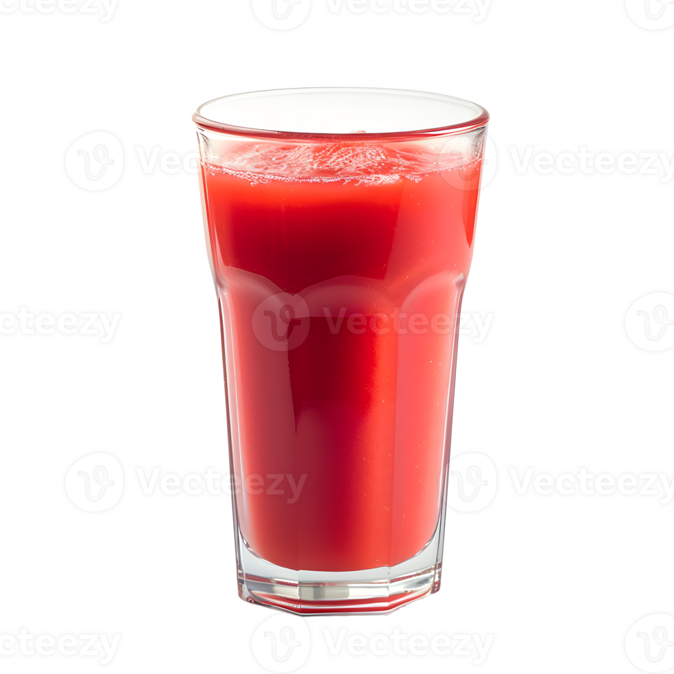AI generated Glass of tomato or watermelon juice isolated PNG