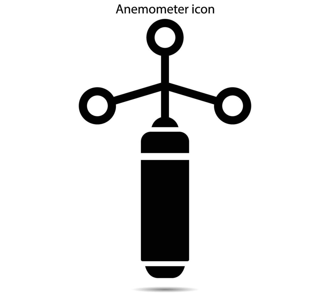 anemómetro icono, vector ilustrador