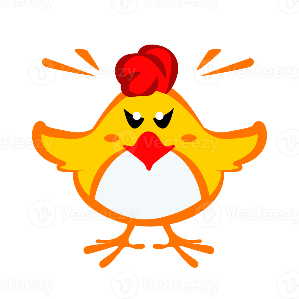 The cartoon Angry Chicken. png