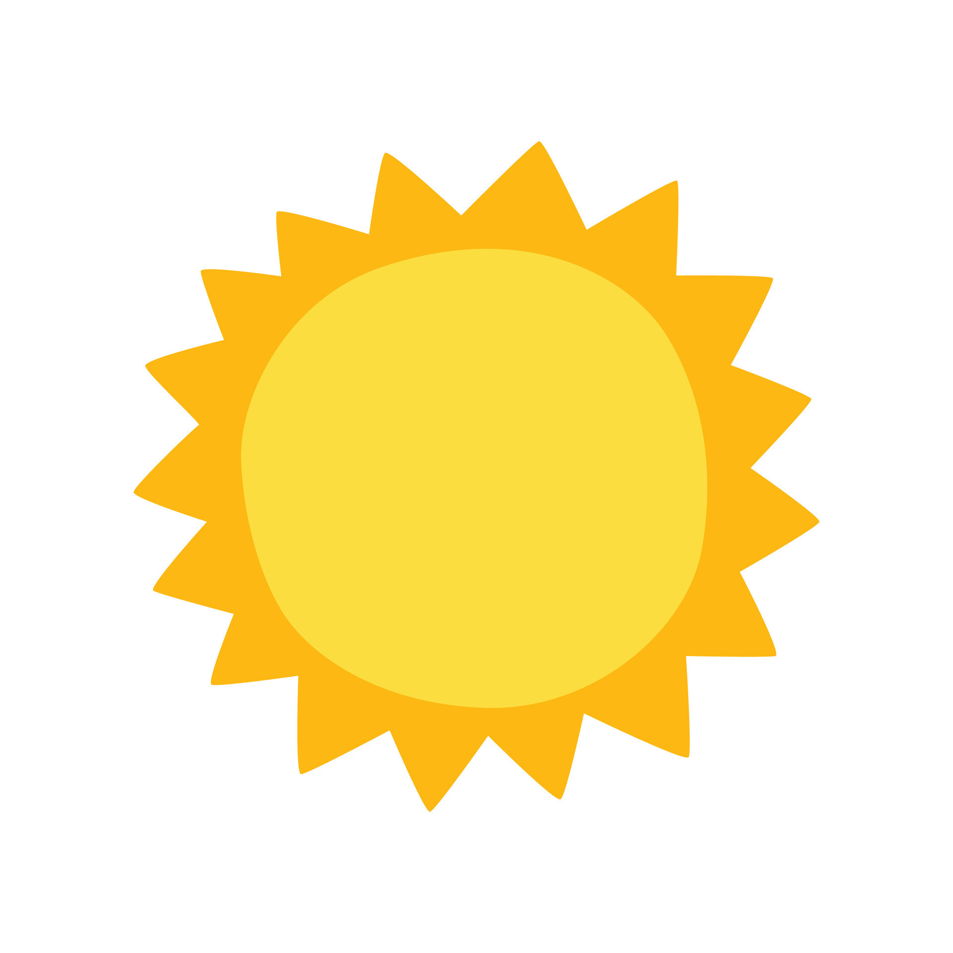 Vector yellow sunny icon on white background 37133545 Vector Art at ...