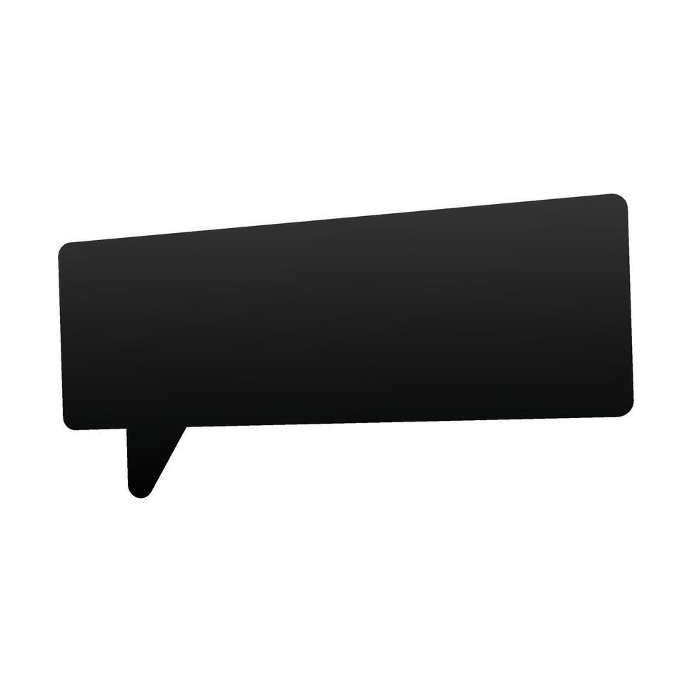 Vector black bubble speech on white background