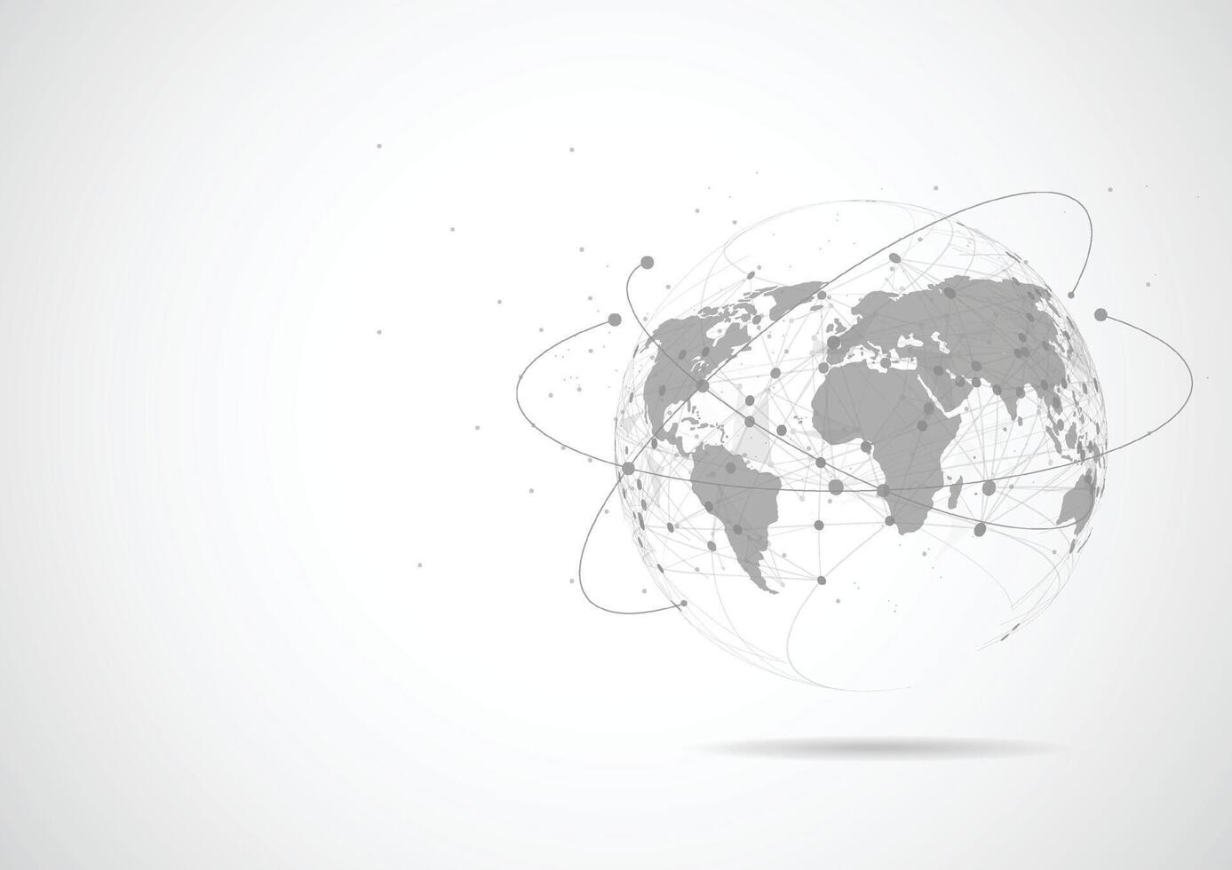 Global network connection. World map point and line composition concept of global business. Vector Illustration