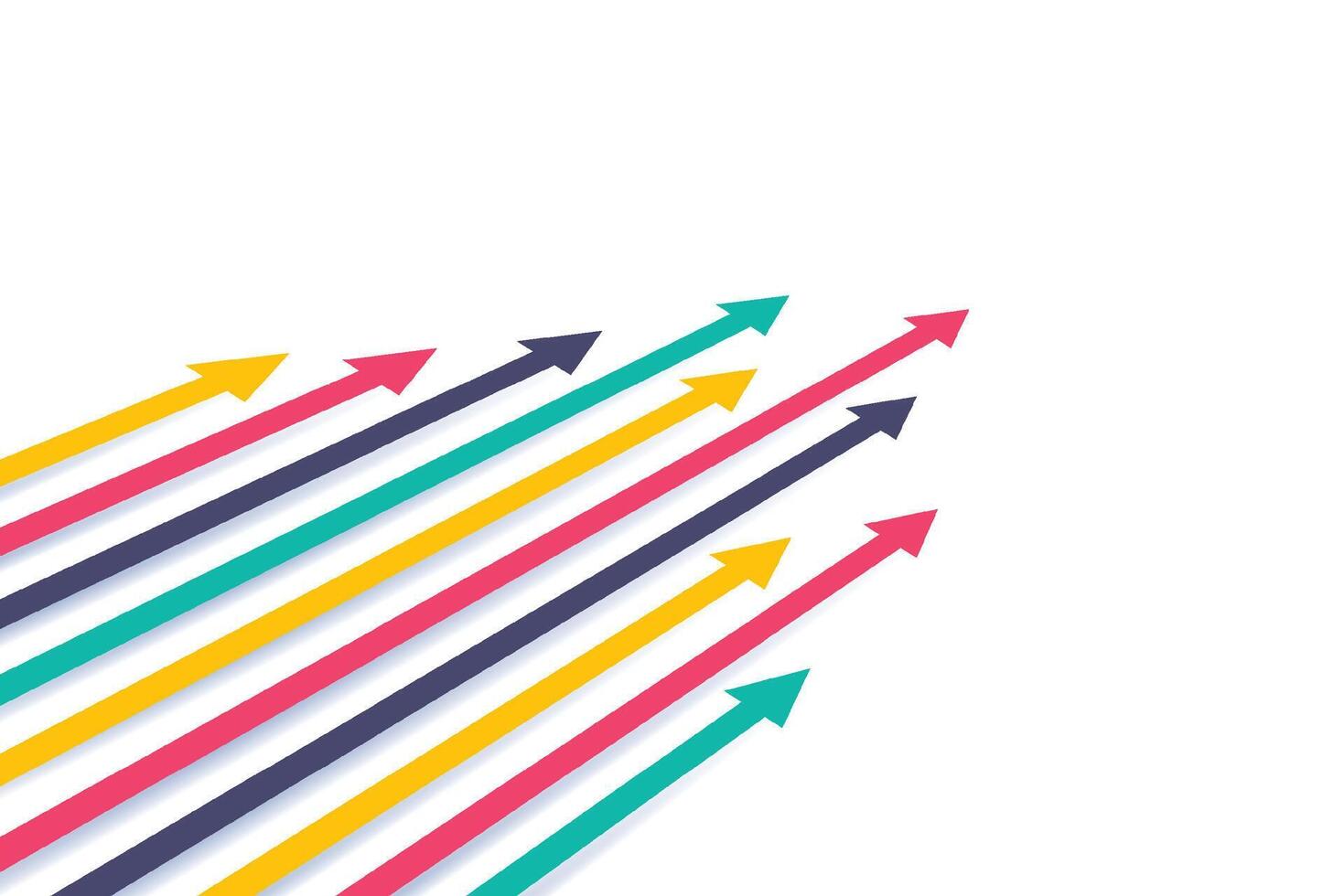flechas de crecimiento financiero con colorido. ilustración vectorial vector