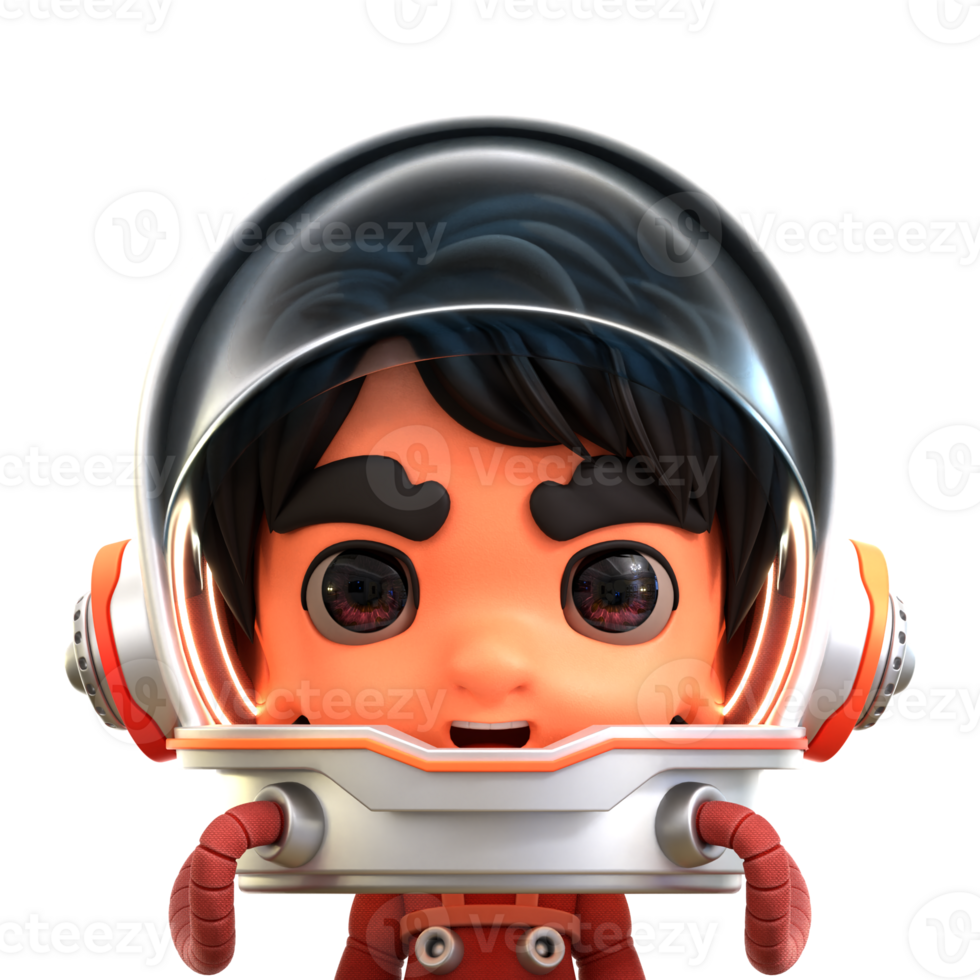 Astronaut 3D Avatar Illustration for web, app, infographic, etc png