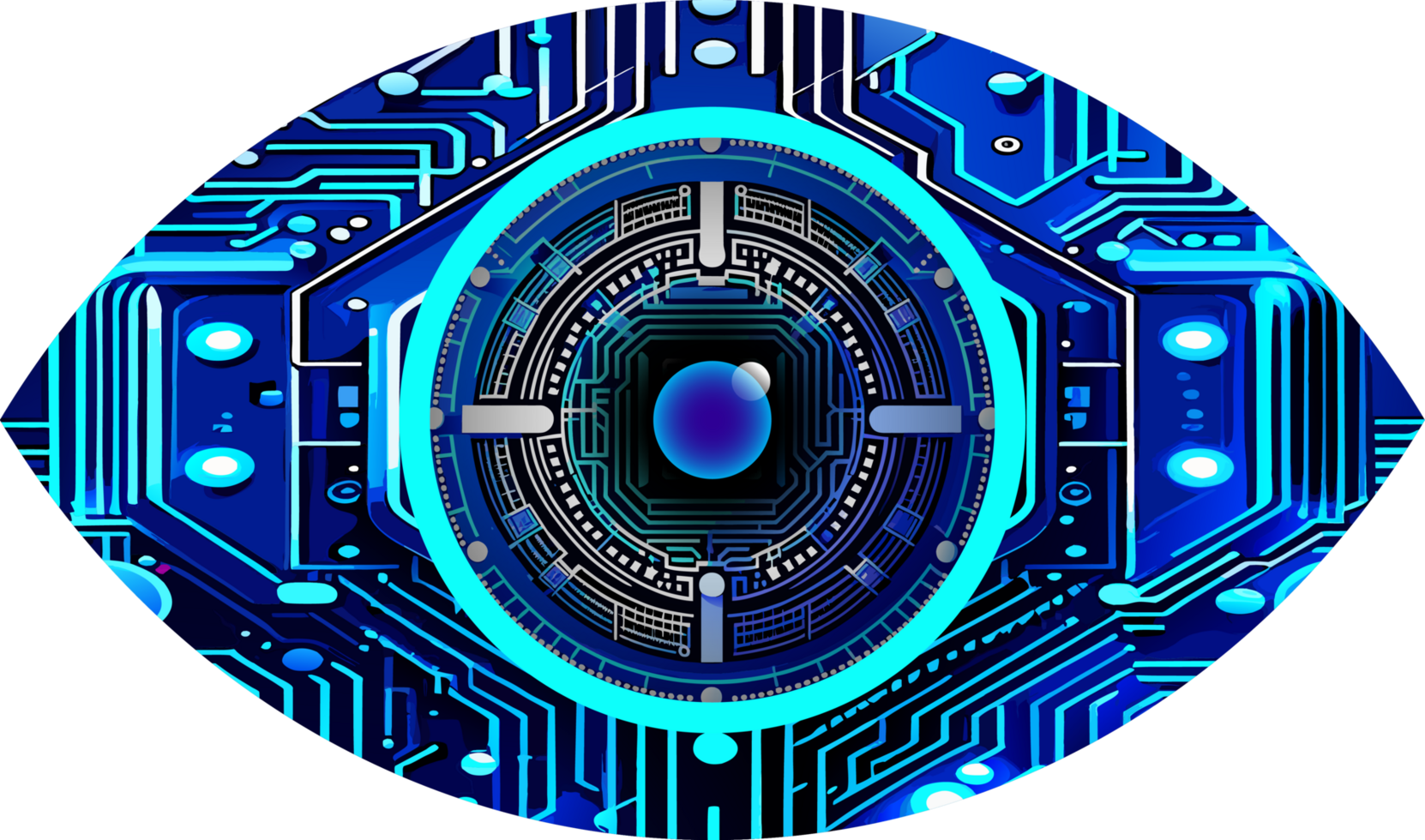 eye cyber circuit future technology concept background png