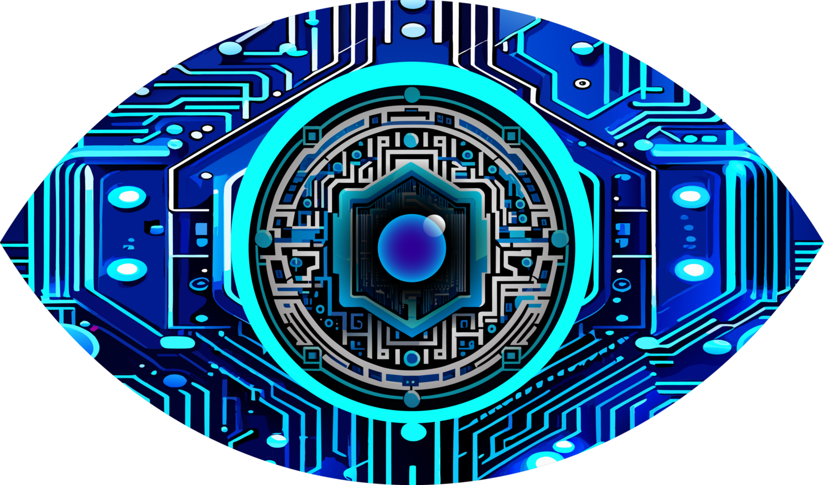 eye cyber circuit future technology concept background png