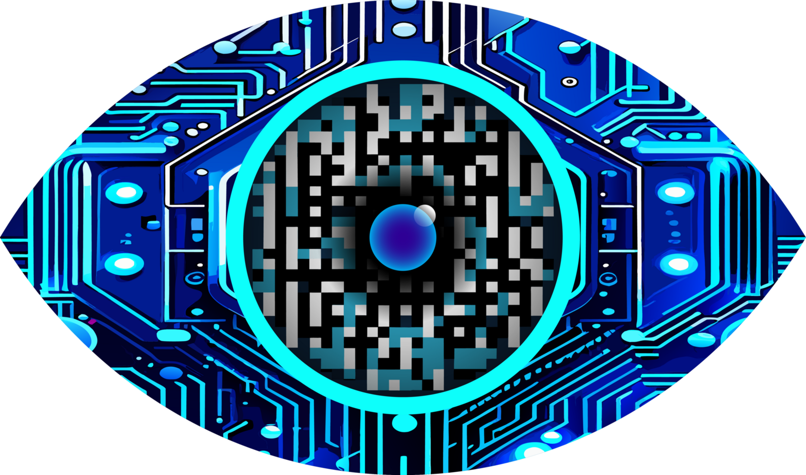 eye cyber circuit future technology concept background png