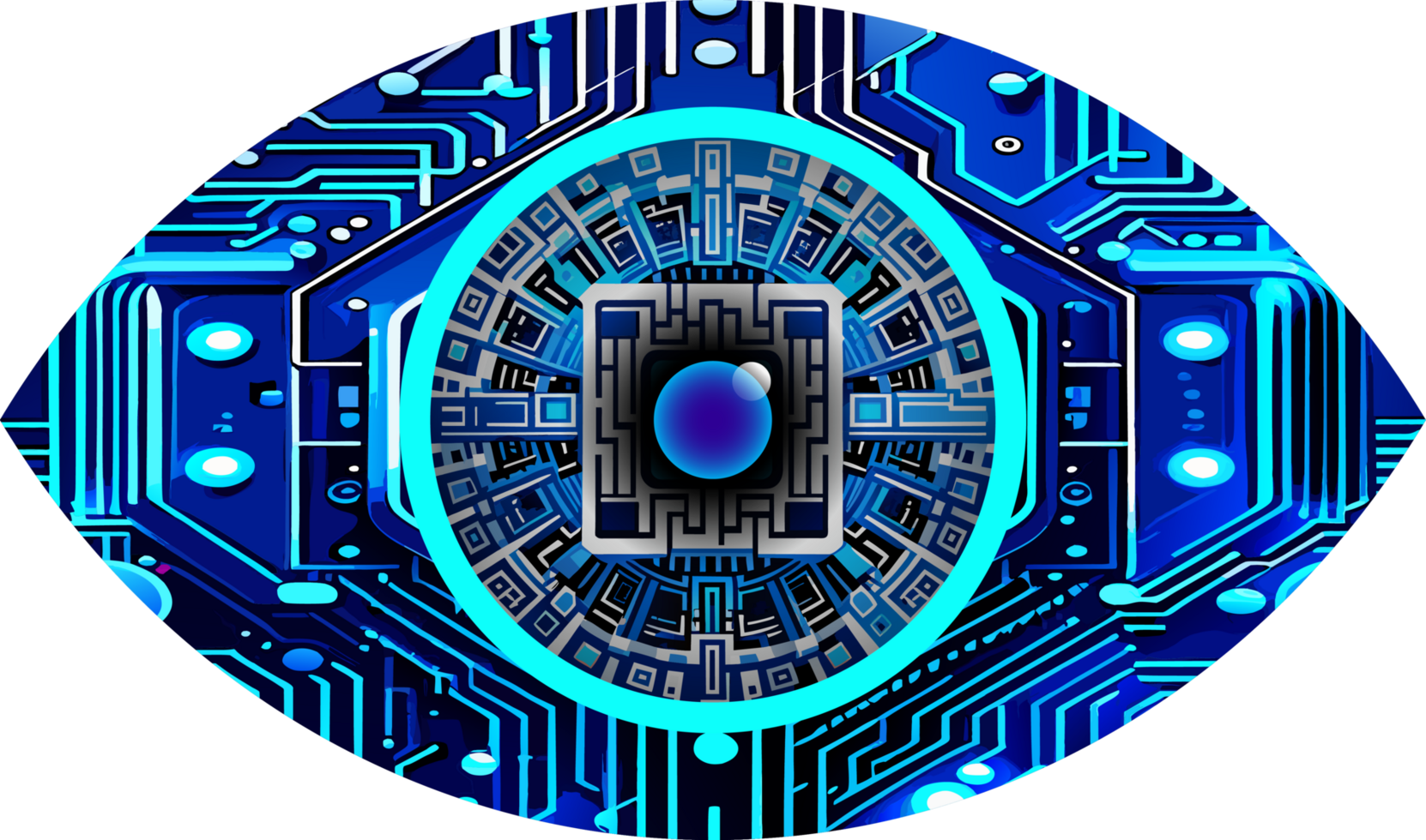 eye cyber circuit future technology concept background png