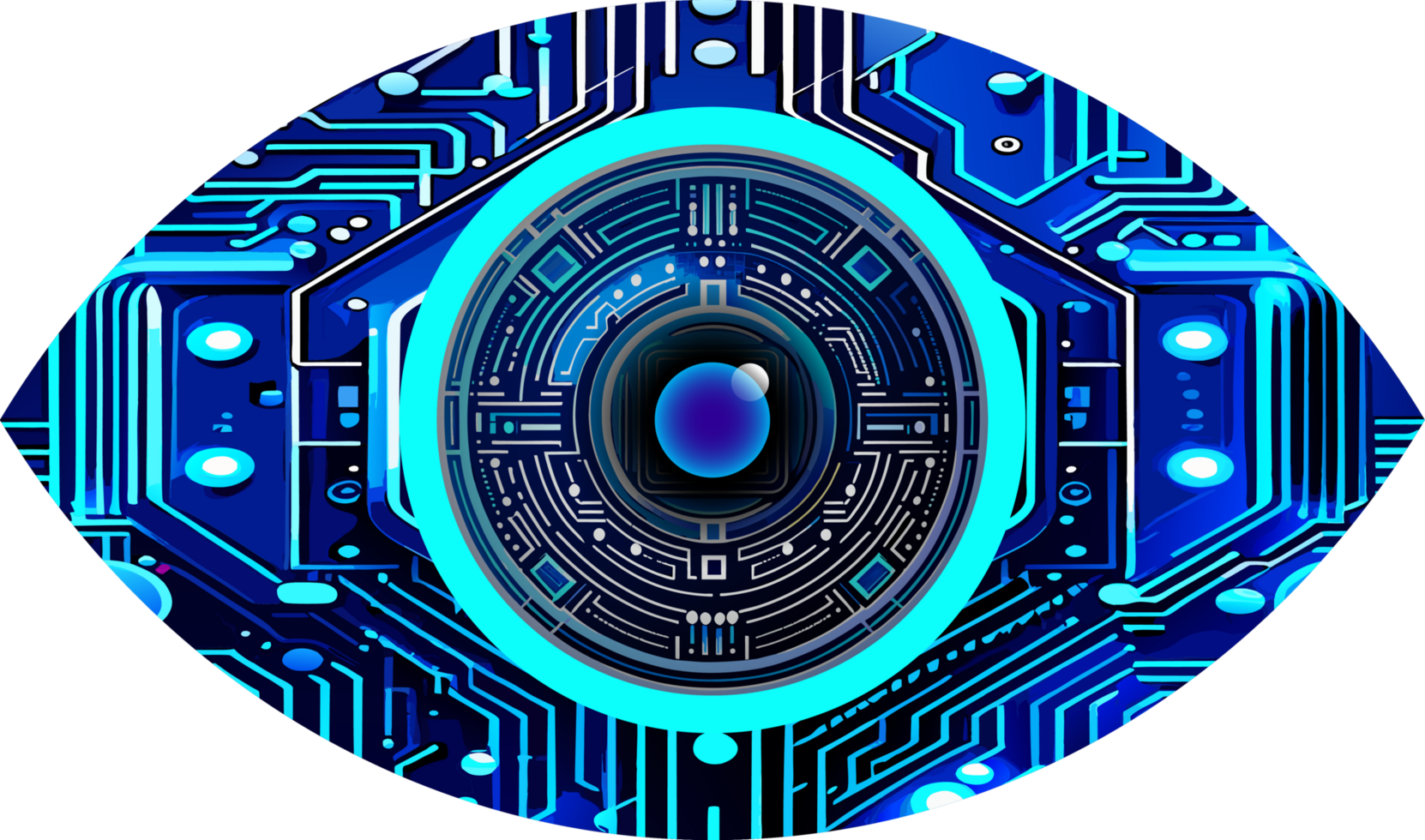 eye cyber circuit future technology concept background png