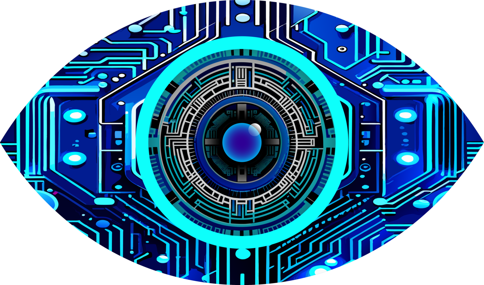 eye cyber circuit future technology concept background png