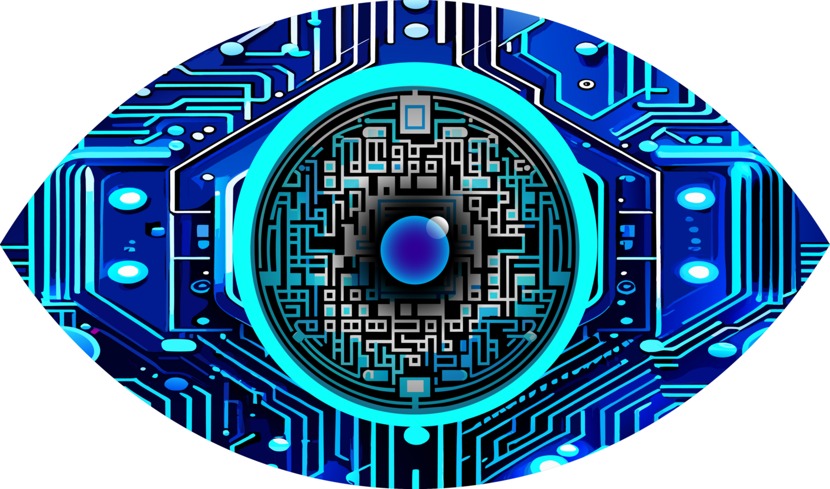 oeil cyber circuit futur technologie concept fond png