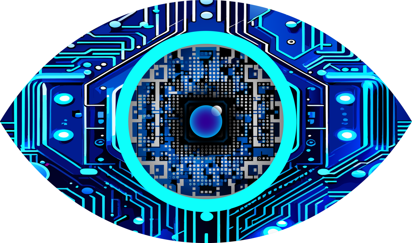 eye cyber circuit future technology concept background png