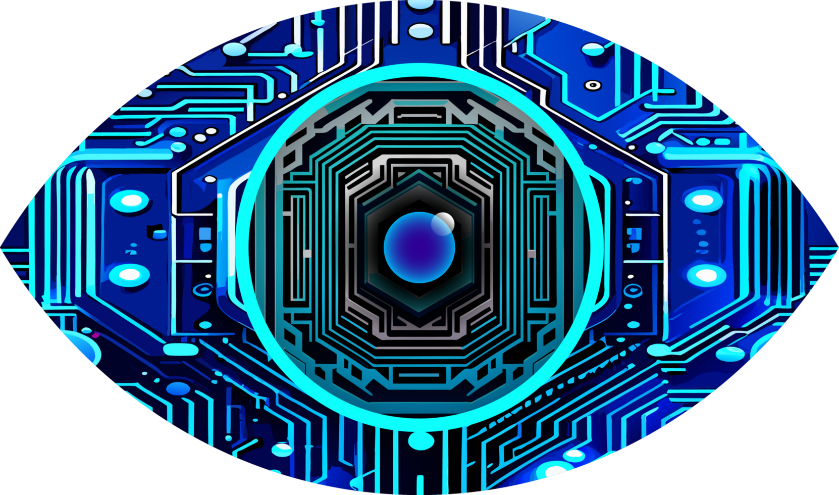 eye cyber circuit future technology concept background png