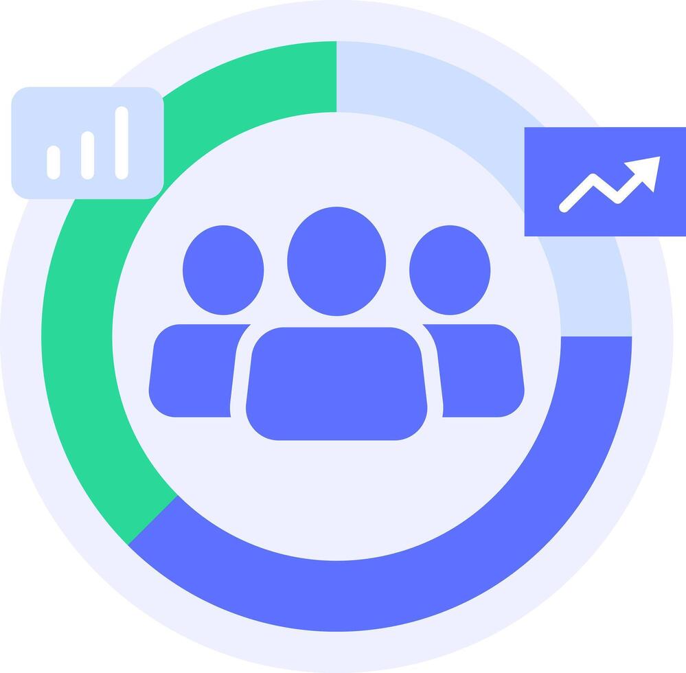 business statistics group modern icon illustration vector