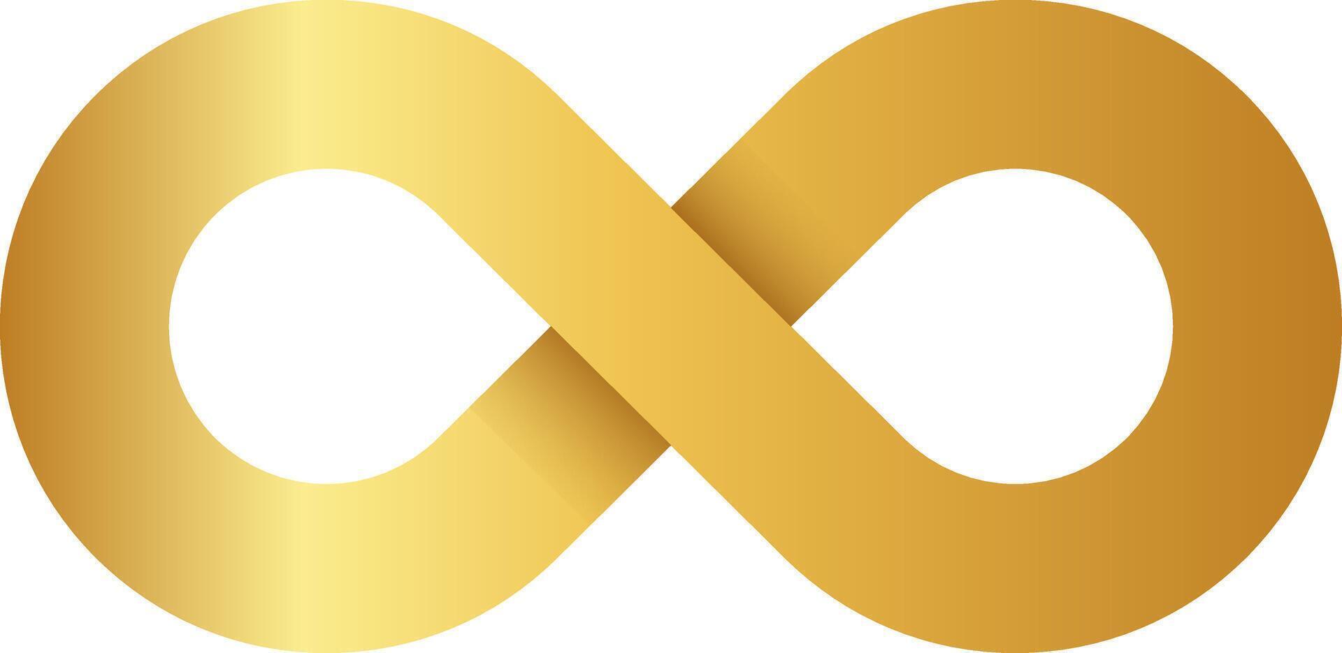 oro autismo infinito firmar símbolo vector