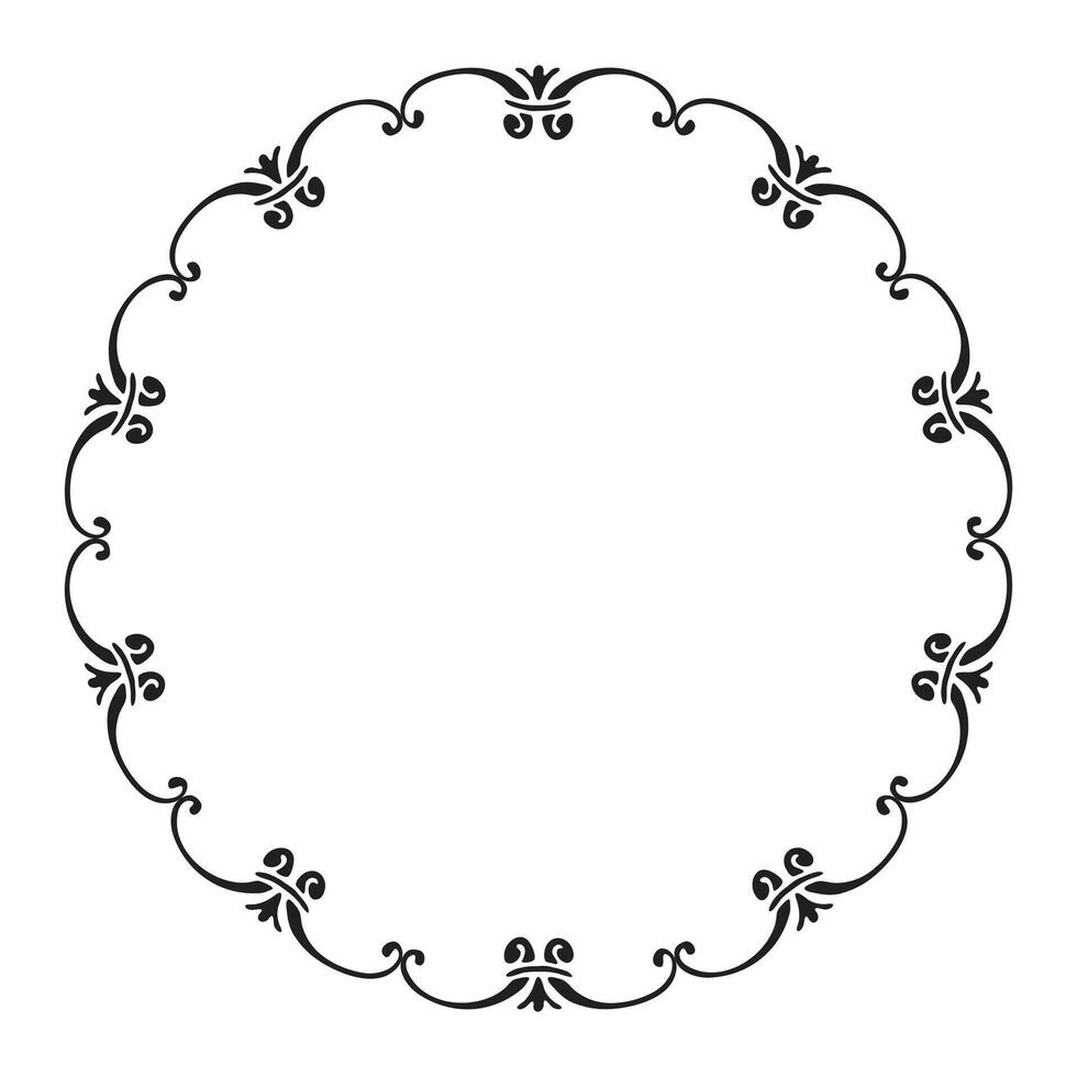 Vector ornamental frame on white background