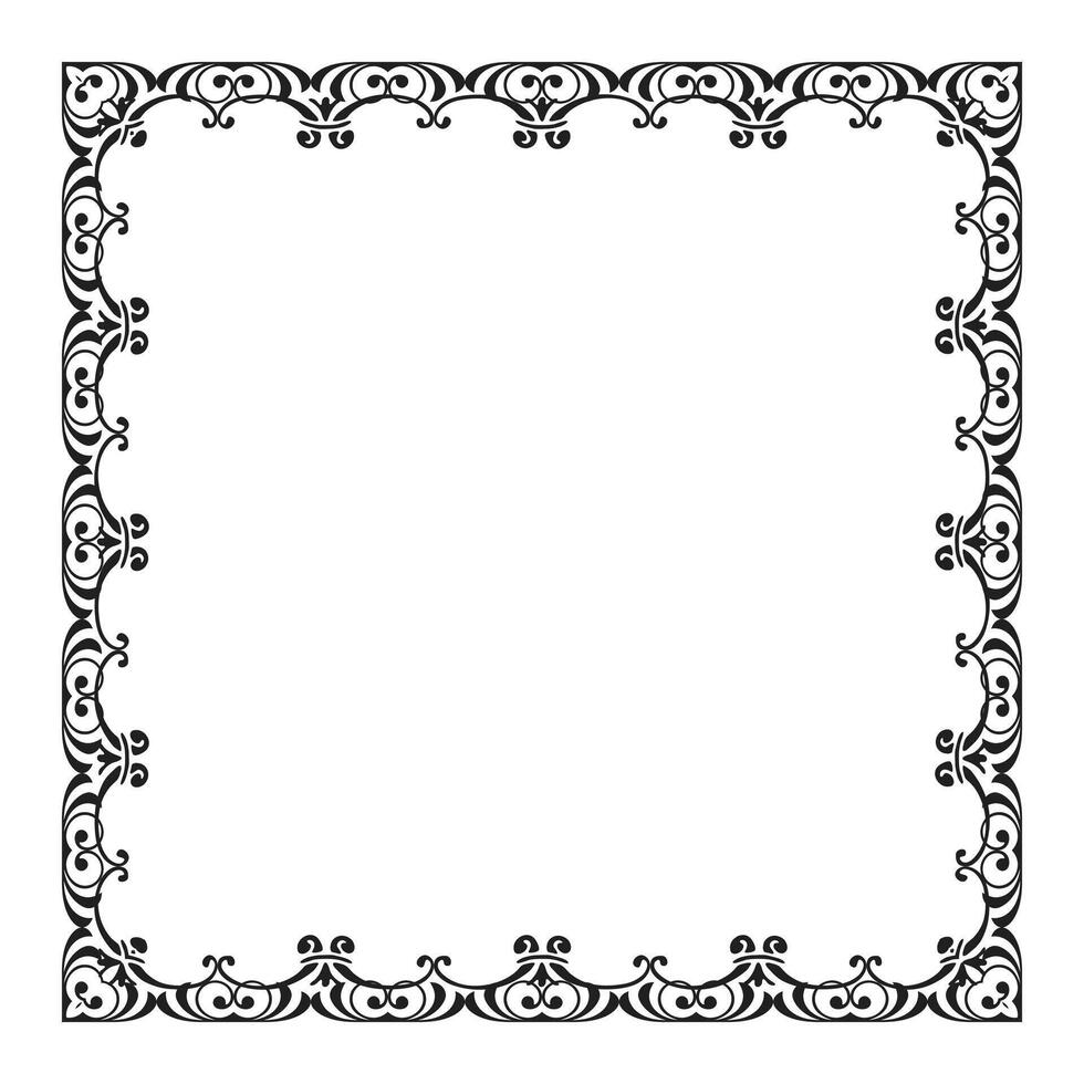 Vector elegant ornamental frame on white background