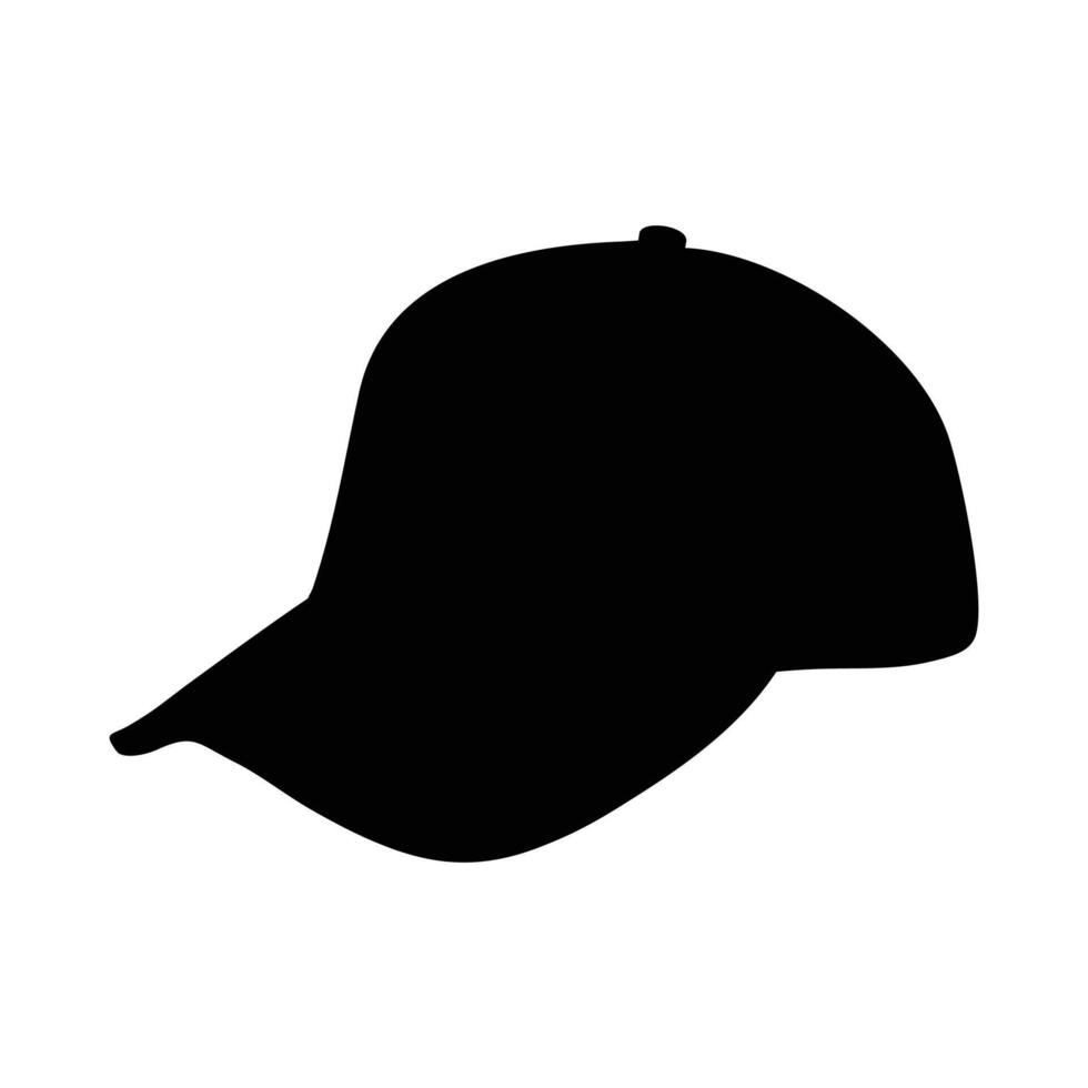 vector negro masculino gorra icono en blanco antecedentes