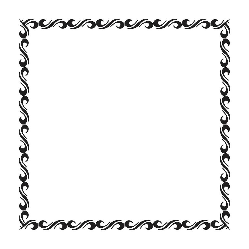 Vector elegant ornamental frame on white background