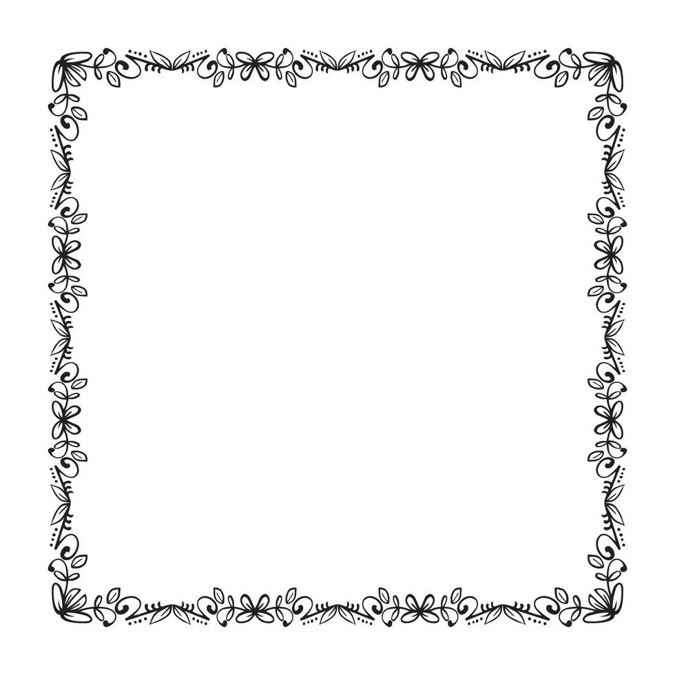 Vector elegant ornamental frame on white background