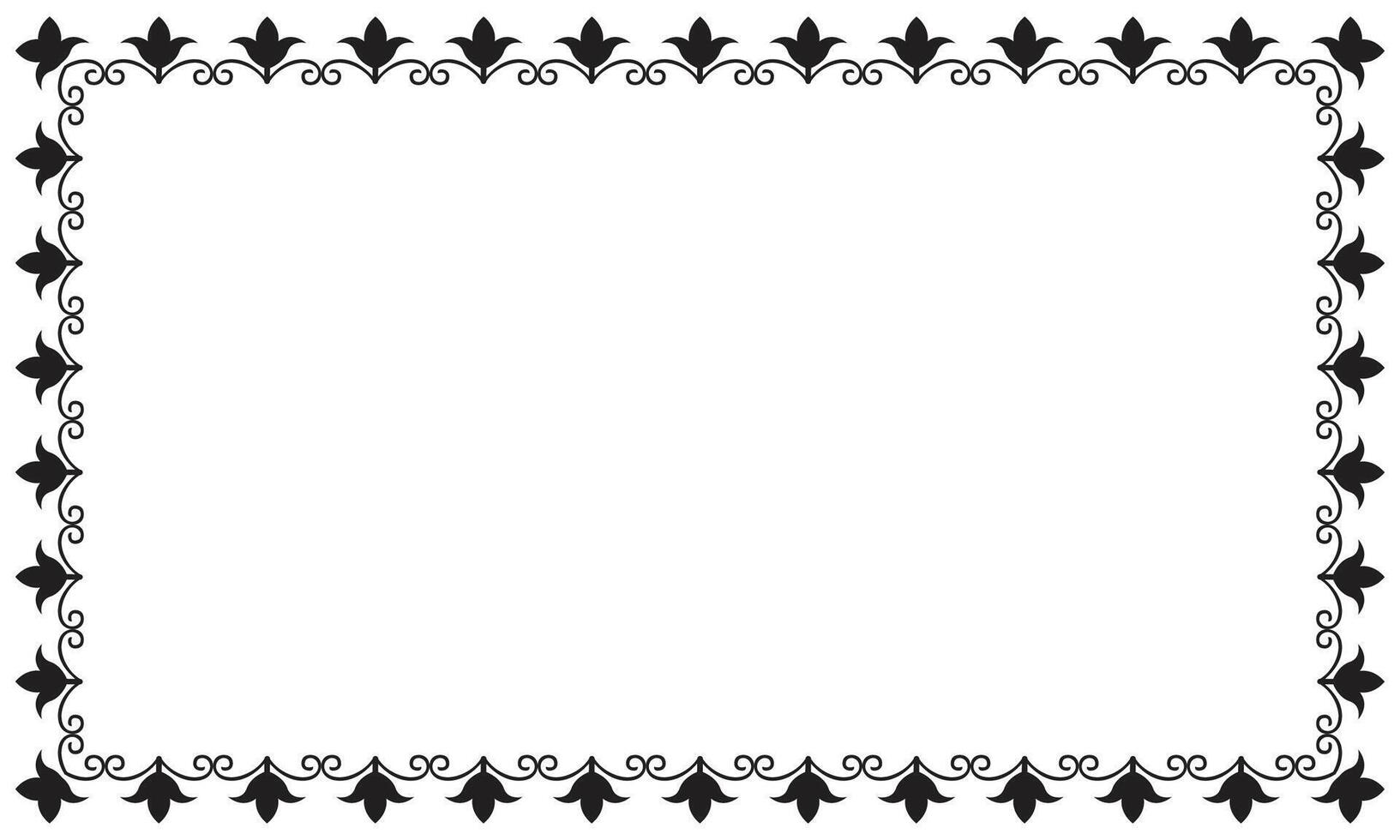 Vector elegant ornamental frame on white background