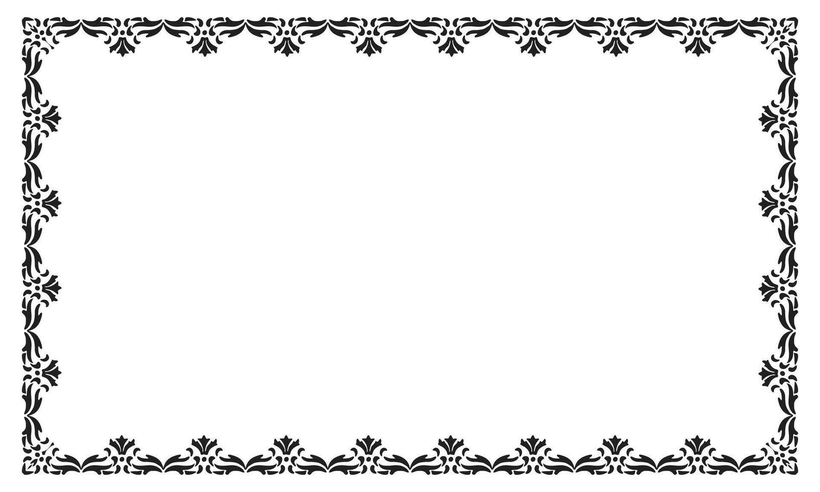 Vector elegant ornamental frame on white background