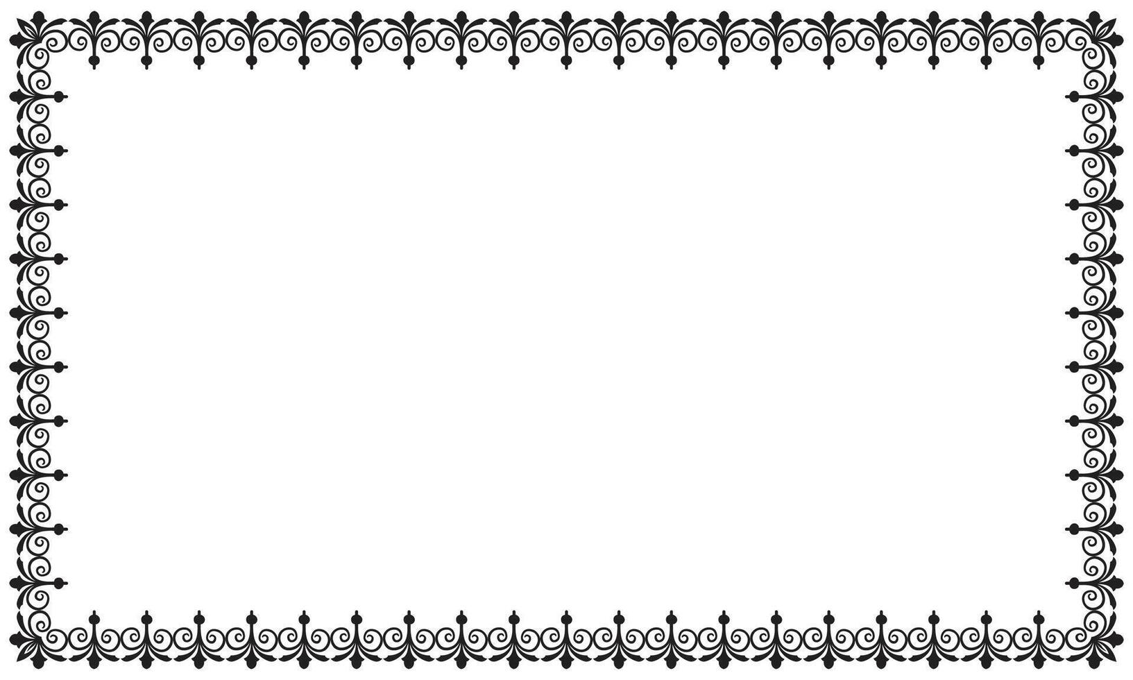 Vector elegant ornamental frame on white background