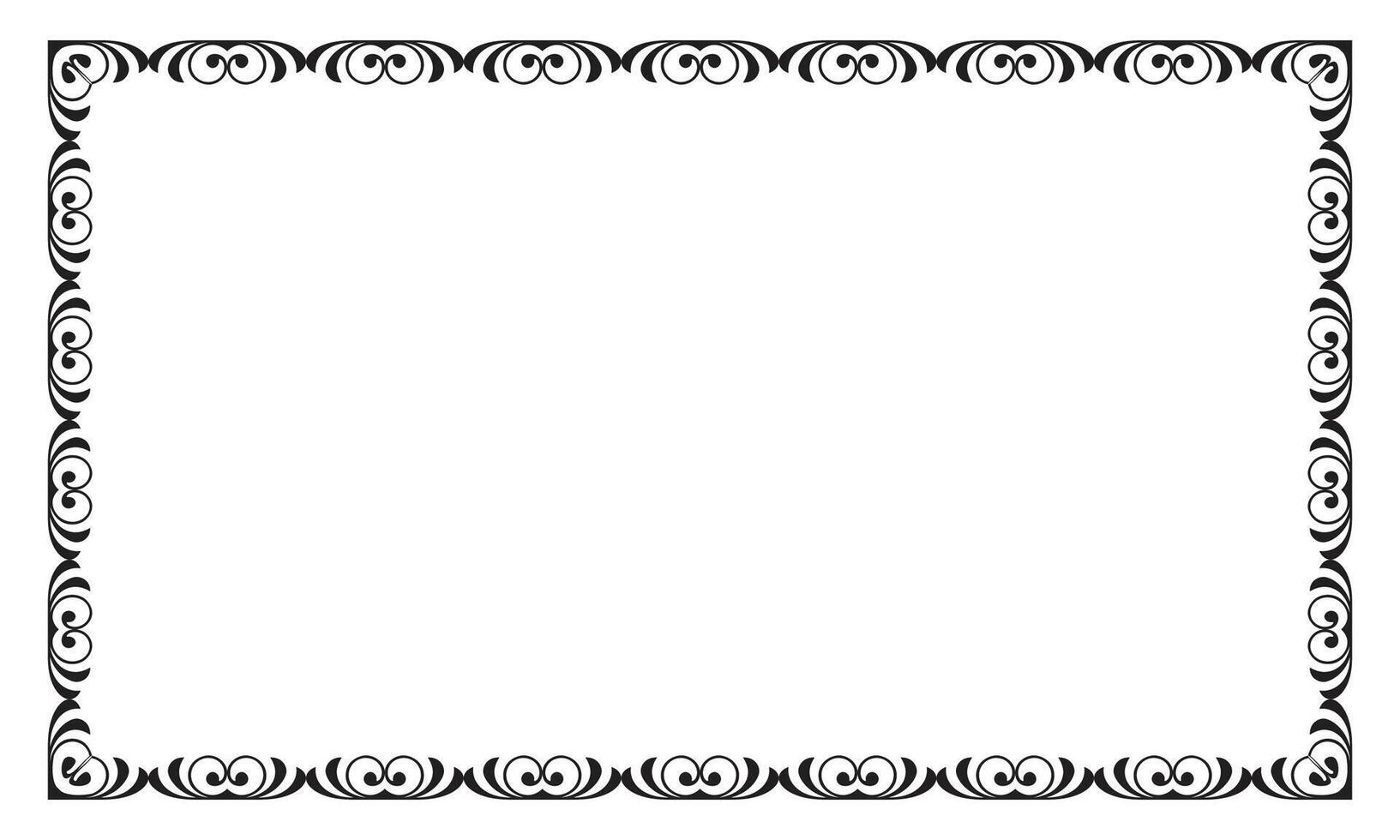 Vector elegant ornamental frame on white background