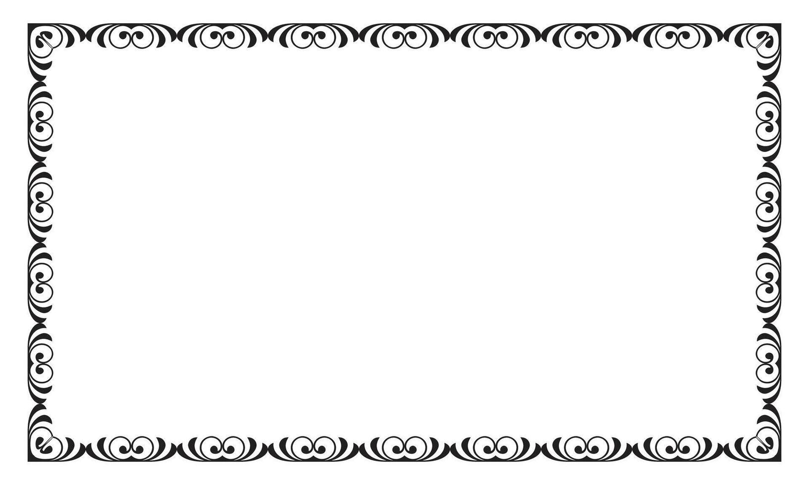 Vector elegant ornamental frame on white background