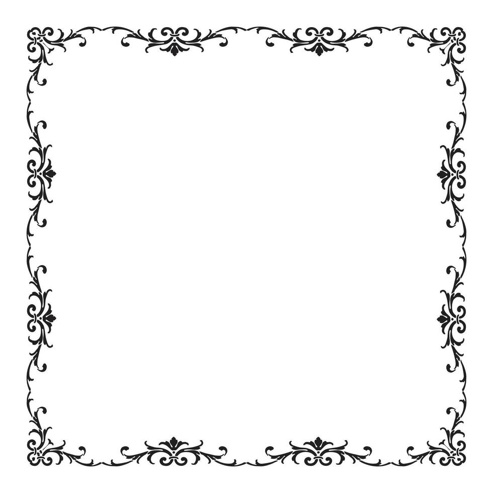 Vector elegant ornamental frame on white background