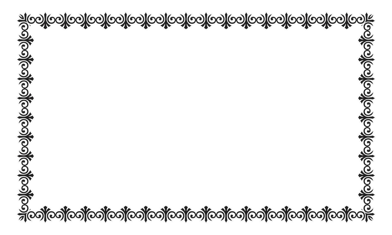 Vector elegant ornamental frame on white background
