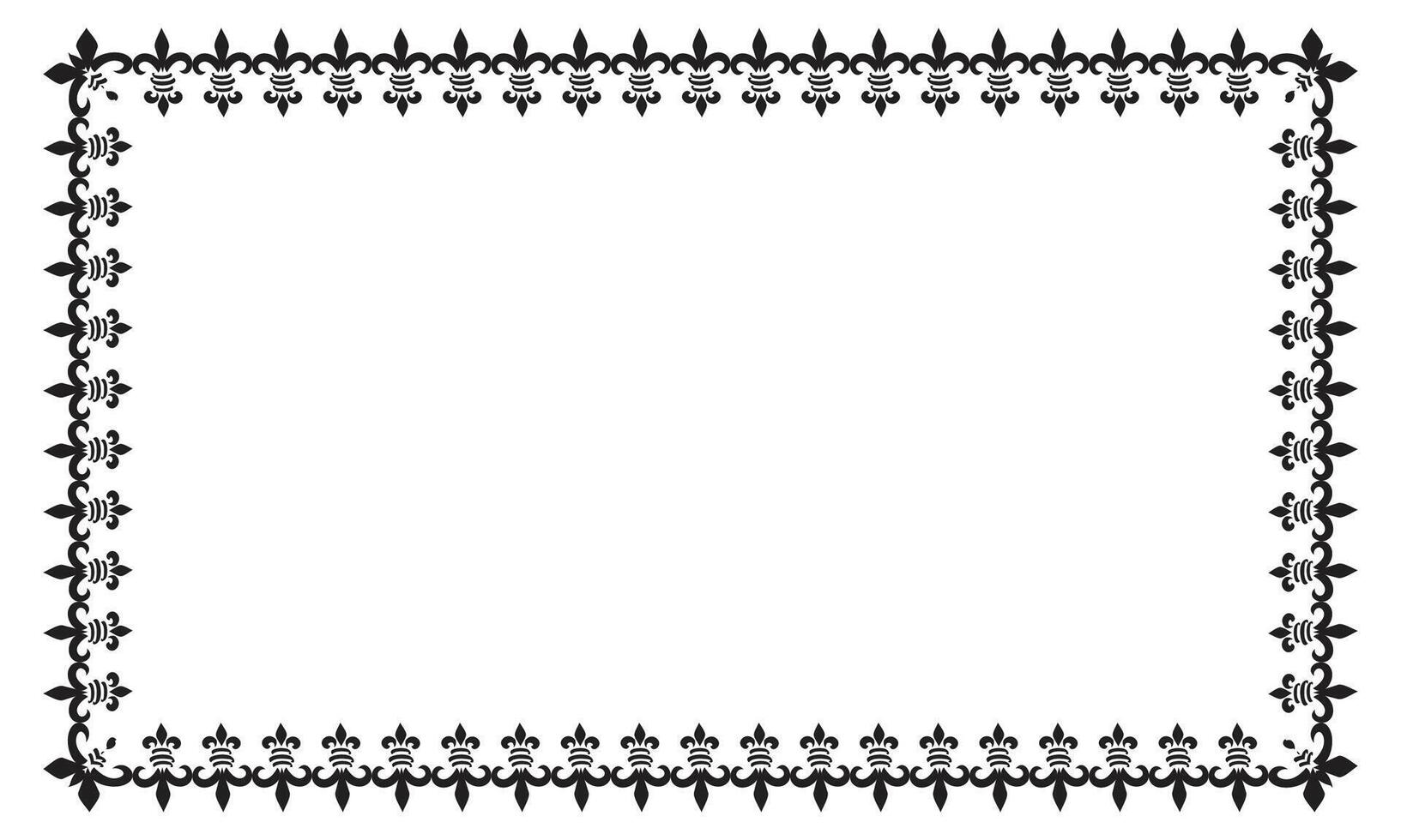 Vector elegant ornamental frame on white background