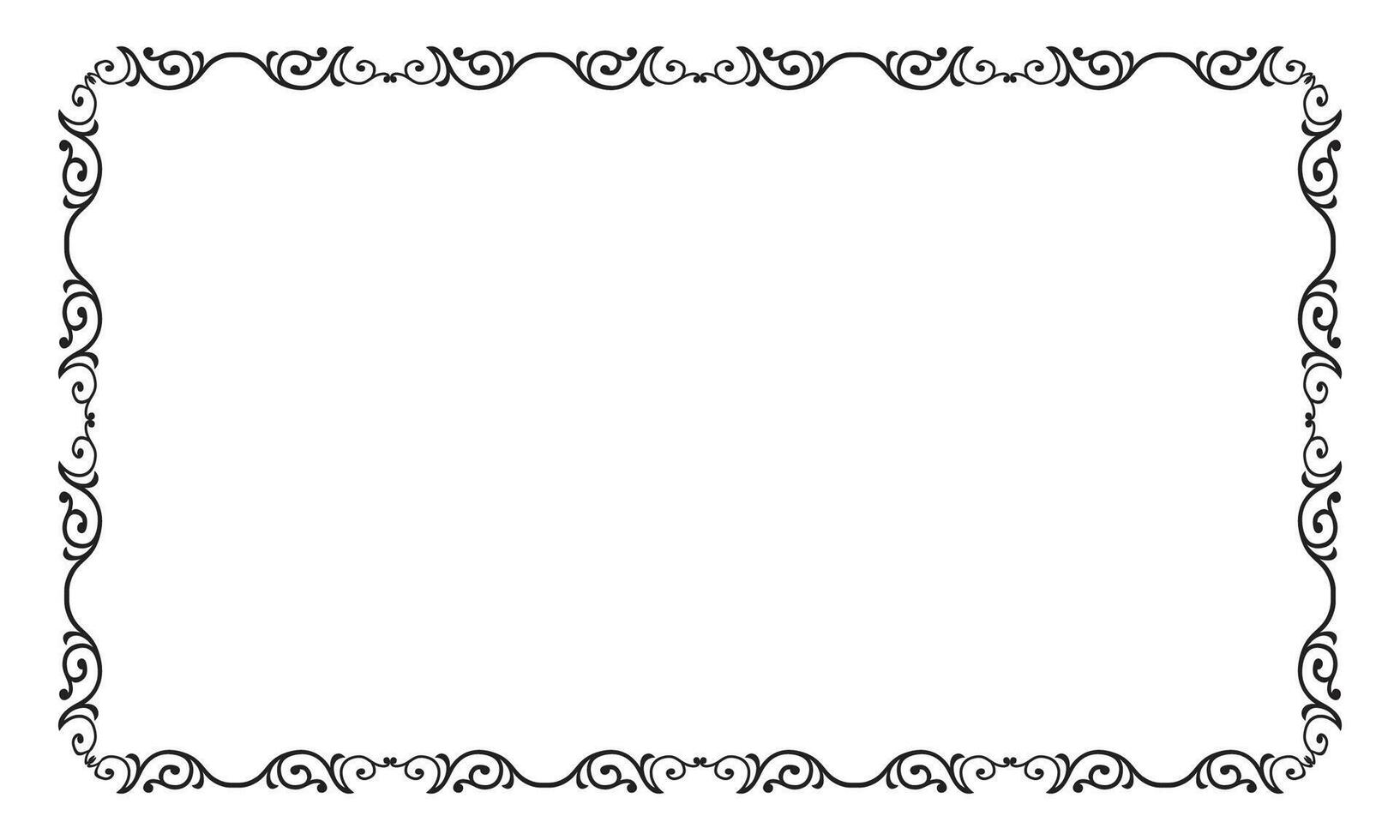 Vector elegant ornamental frame on white background