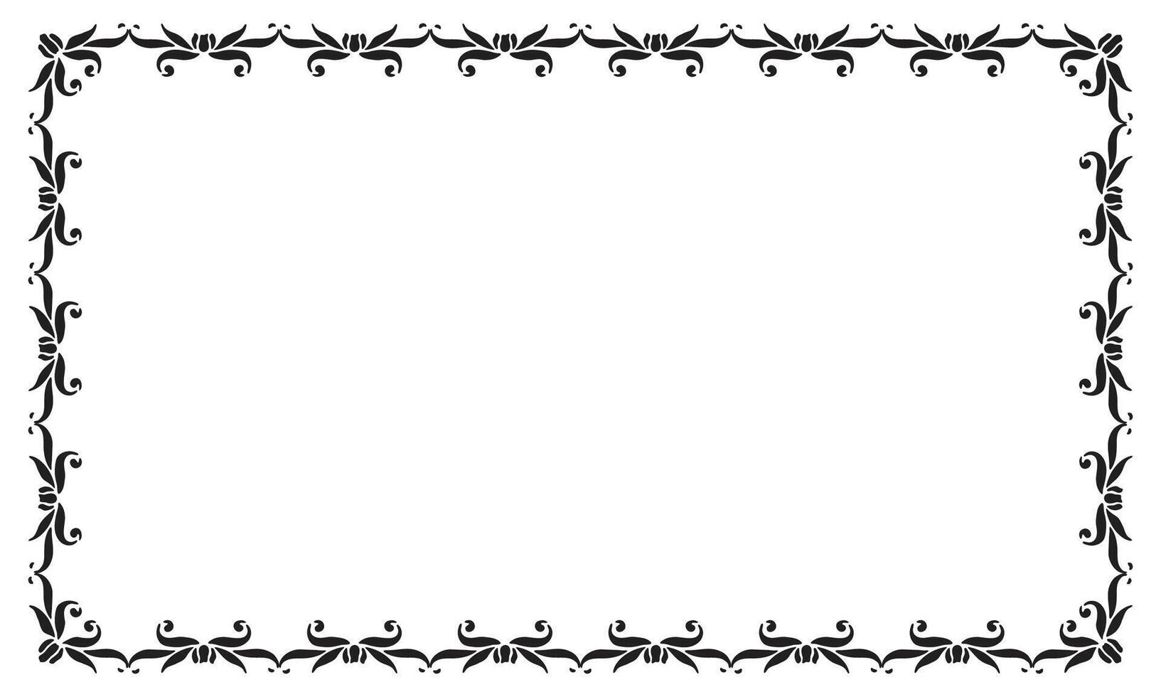 Vector elegant ornamental frame on white background