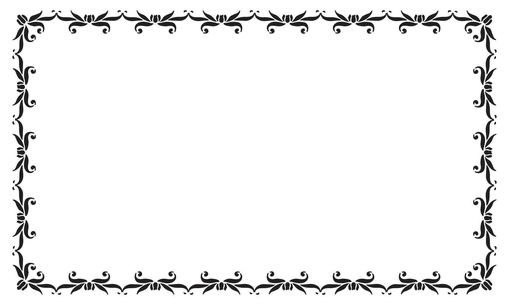 Vector elegant ornamental frame on white background