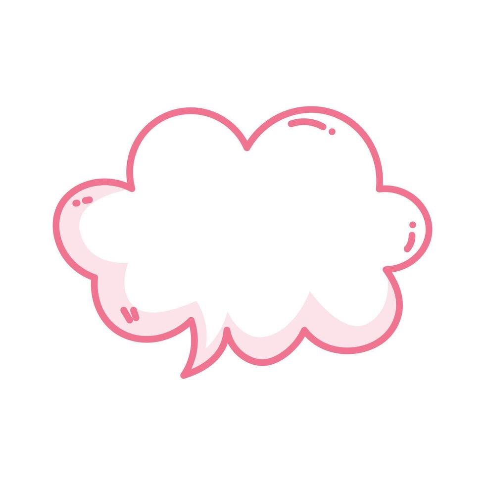 Vector hand drawn speech bubble on white background