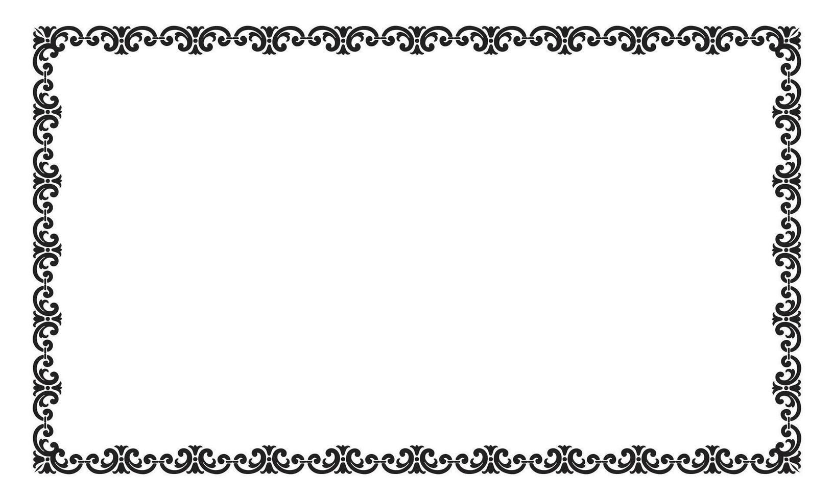 Vector elegant ornamental frame on white background