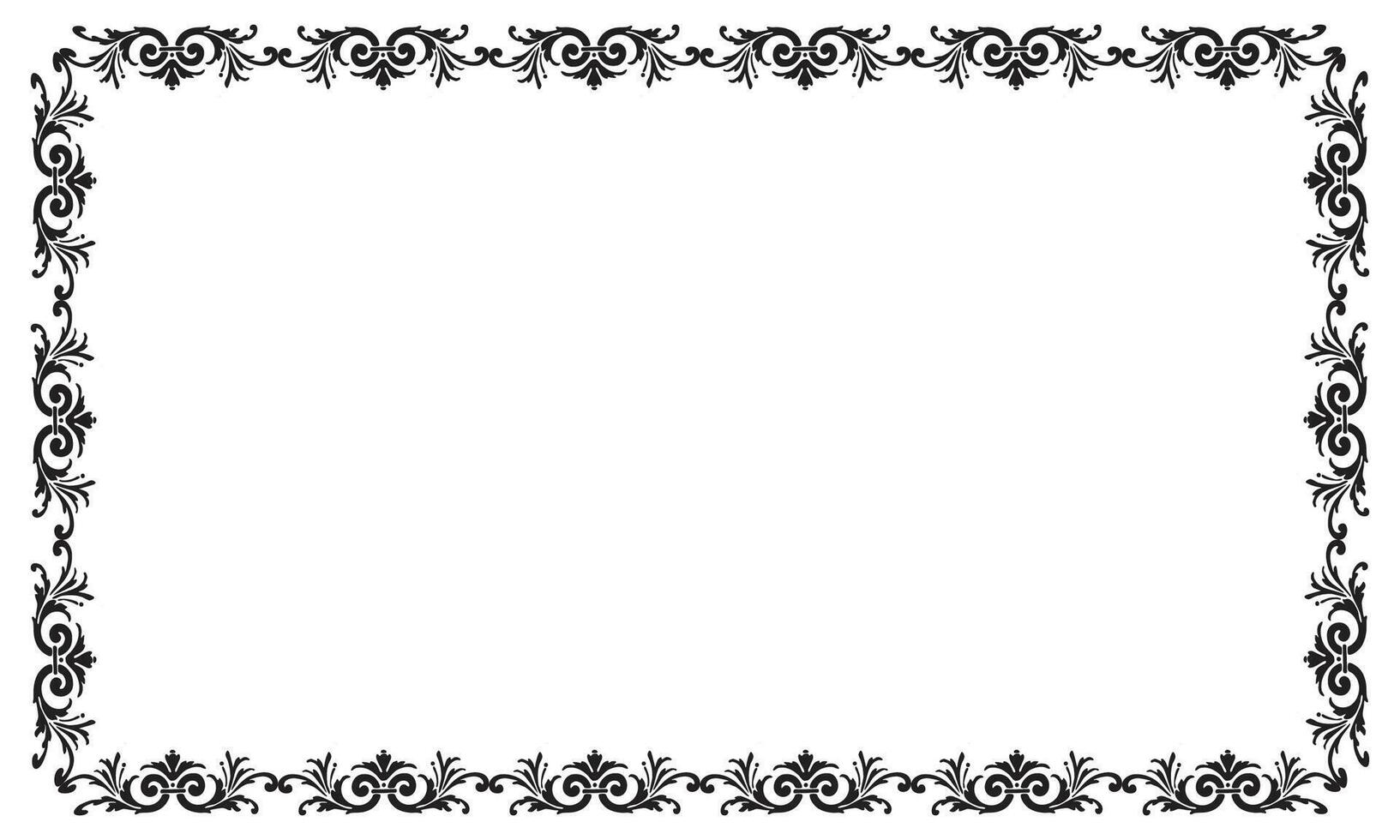 Vector elegant ornamental frame on white background