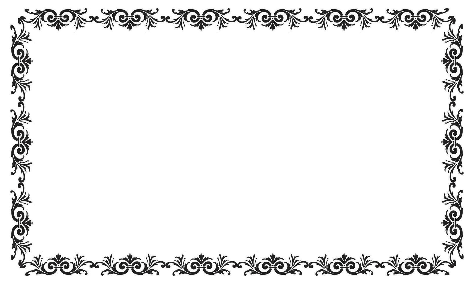 Vector elegant ornamental frame on white background